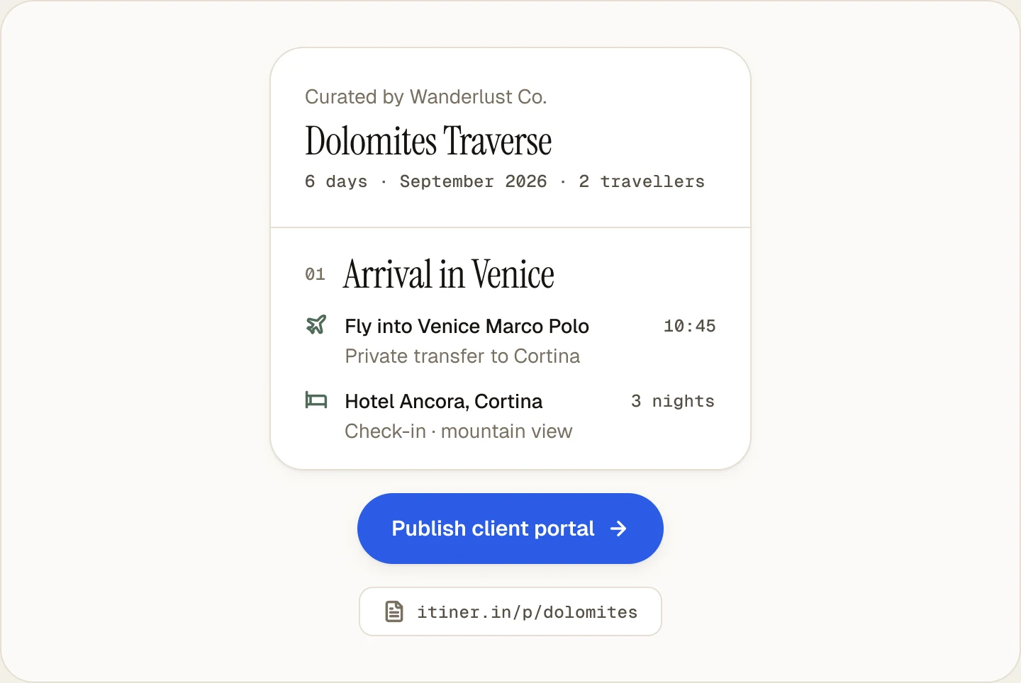 Publishing the client portal